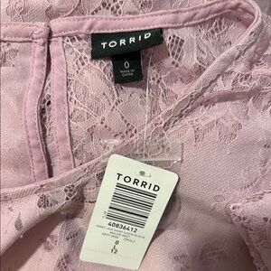 Abbey Lace Short Sleeve Blouse Mauve Mist 12 /L bundled -silky brand -XL tank